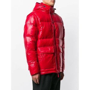 Tommy Hilfiger pánská červená lesklá bunda - XL (611)